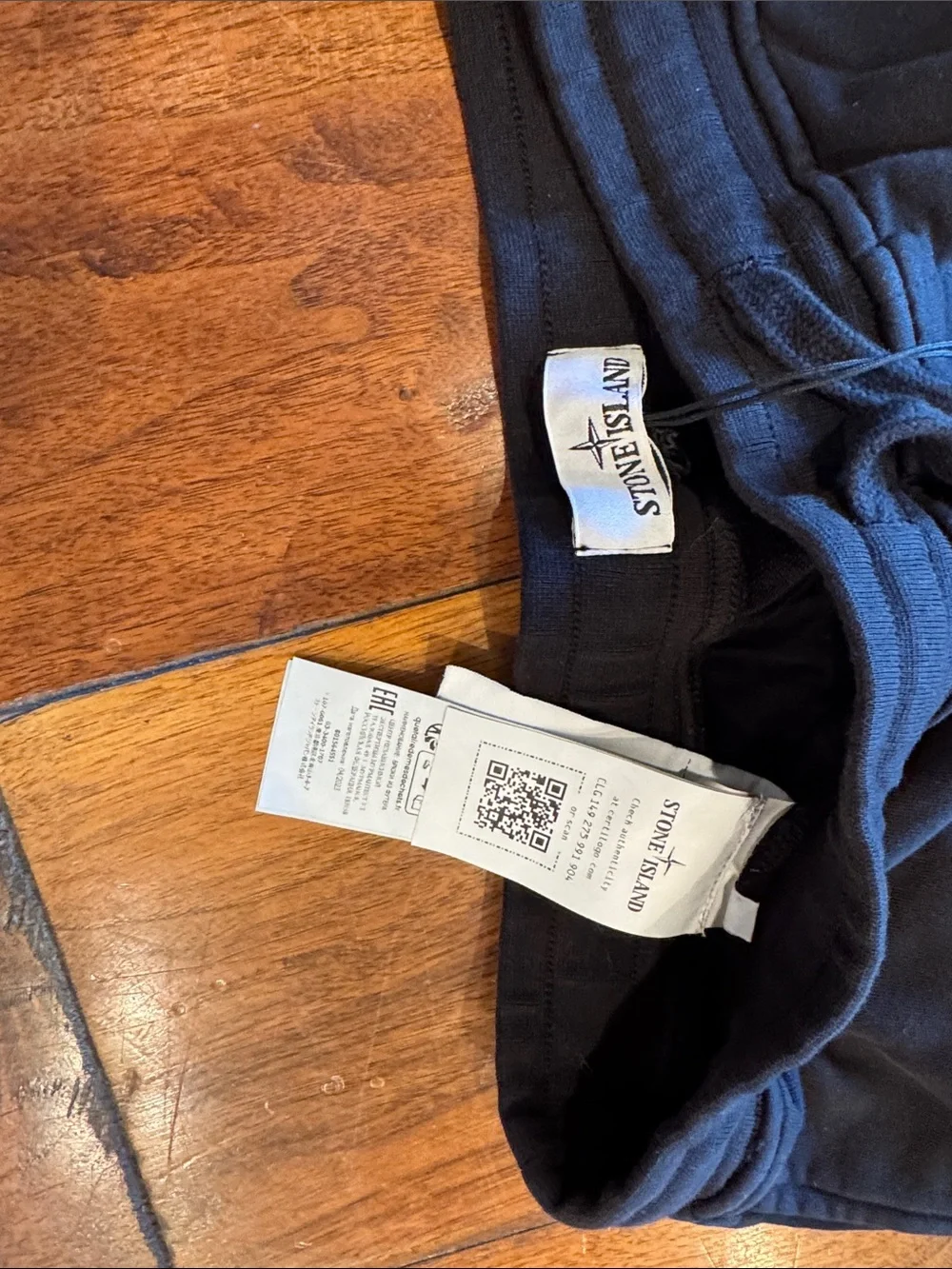 Stone Island Black Jogger Pants with Compass Badge